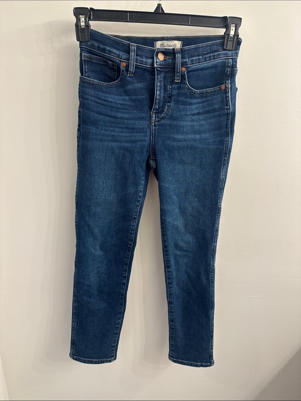 Madewell Stovepipr Jeans in Dark Indigo Blue SZ 25P